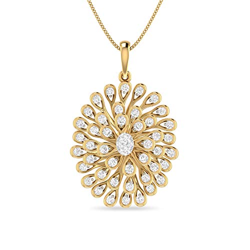 PC Jeweller 18k (750) Yellow Gold and Solitaire Pendant for Women