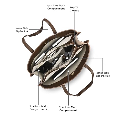 Lavie Luxe Women's Duo Chloe 3 Compartment Tote Handbag | Tote Bag For Work | Ladies Purse | Stylish Shoulder Bag | Gift For Women