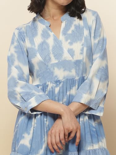 Label RITU KUMAR Blue Tie & Dye Short Dress