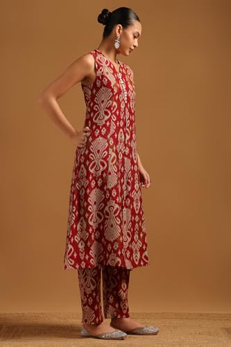 Soch Womens Red Desert Storm Ethnic Motifs Co-Ord Set