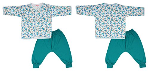 Fareto Unisex Cotton Clothing Set (Combo Pack-(2-7)-0-6 Months, Multi-Coloured, 0-6 Months) Multicolour