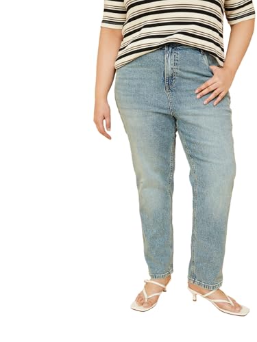 Max Women Washed Straight Fit Jeans (Blue_40)