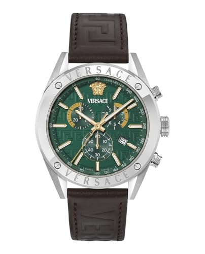 Versace Athletics VEKJA 44 mm Green Dial Men Chrono Watch- VEKJA0325