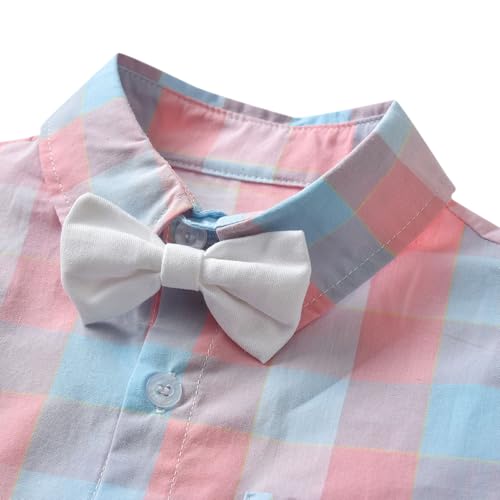 Hopscotch Cotton Blend Boys Checkered Print Shirt Shorts Set In Multi Color For Ages 2-3 Years Multicolour