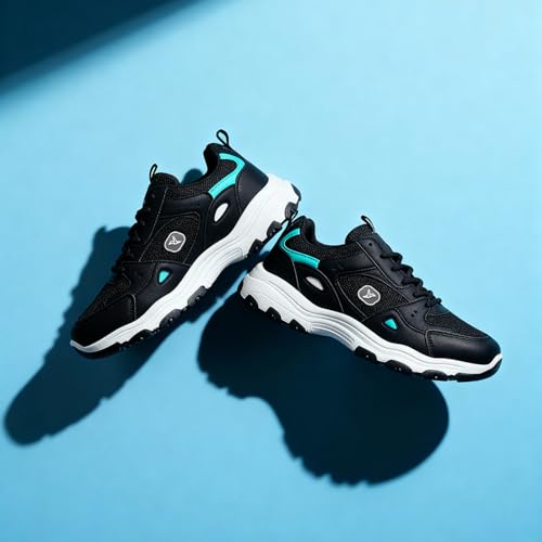 YOHO Tempo Chunky Sneakers for Women, Breathable Mesh Shock-Absorbing, Cushioning Comfort, Durable Grip for All-Day Ease| Fashionable & Stylish Casual Sport Shoes-0920 | EspressoMatcha - UK 6