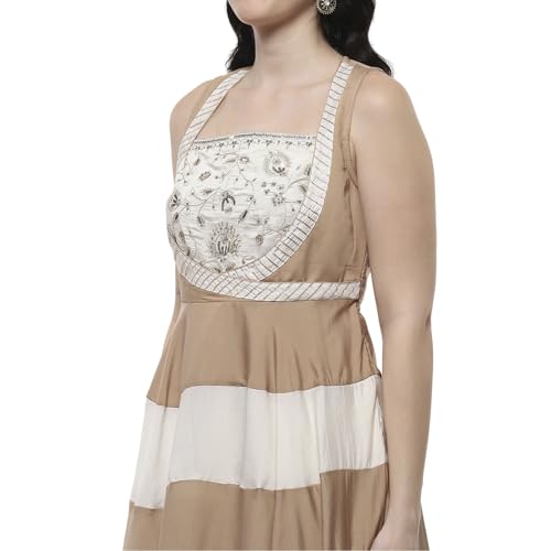 Rangriti Women's Viscose Kurta Set (FSGLM22149SS25GLD_Gold