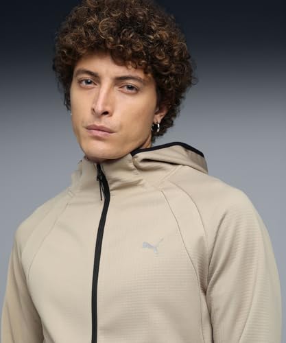Puma | EVOSTRIPE Men's Warm Full-Zip Hoodie | Ice Coffee | XS