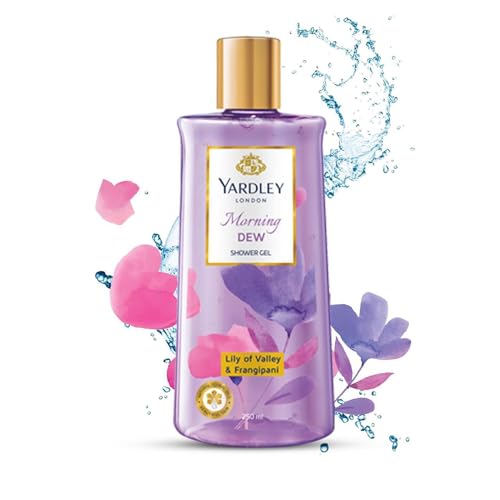 Yardley London| Shower Gel| Morning Dew| with Natural Oils of Lily of the Valley & Frangipani| No Parabens| No Silicones | 250ml