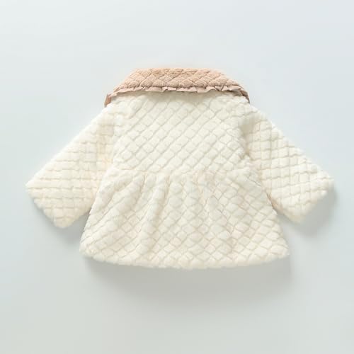 Hopscotch Girls Full Sleeves White Textured Puffer Jacket (2-3 Years)