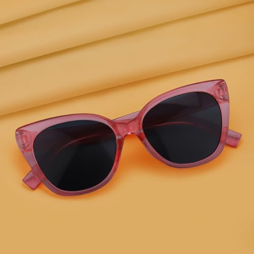 Red Toned UV Protected Lens Cat Eye Sunglass for girl