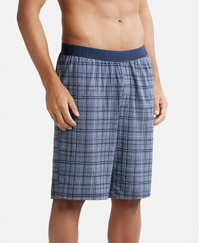Jockey Shorts for Men with Exposed Elastic Waistband IM02_Mid Blue Print1_XXL