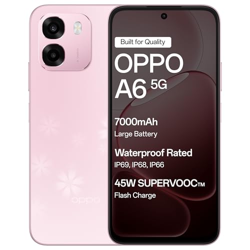 OPPO A6 5G (Sakura Pink, 6GB RAM,128GB Storage) with No Cost EMI/Additional Exchange Offers