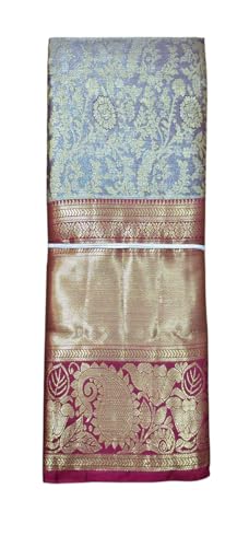 VFCollections Women's Kanchipuram Silk Pure Pattu Sarees With Blouse (Vfc451-1), Green