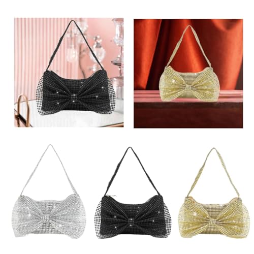 CALANDIS™ Women Evening Clutch Bag Female Underarm Bag for Weddings Commuting Birthday Silver | Womens Handbags & Bags