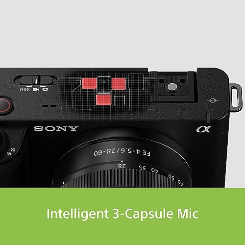 Sony Alpha ZV-E1L Full-Frame Interchangeable-Lens Mirrorless vlog Camera (with 28-60mm Zoom Lens)| Made for Creators | 12.1 MP | Artificial Intelligence Based Autofocus | 4K 120p Recording – Black