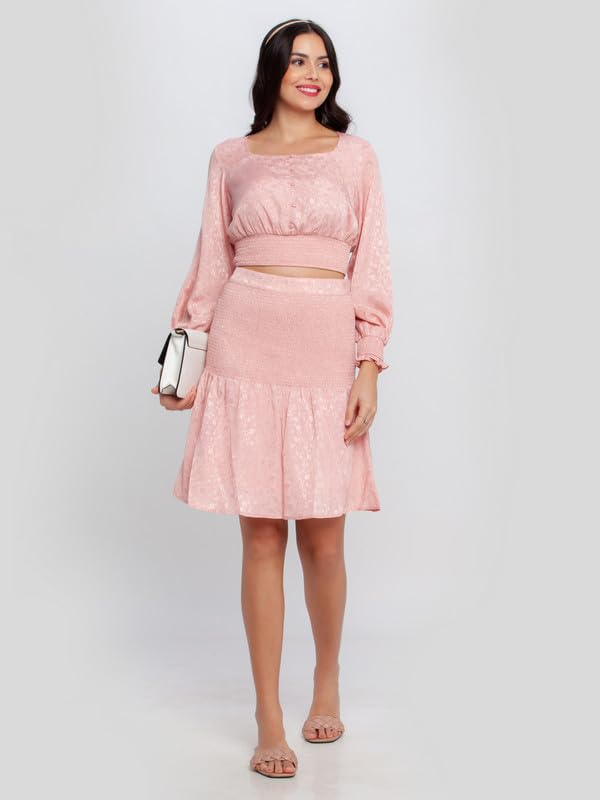 Zink London Women's Floral Printed Co-Ord Set Pink