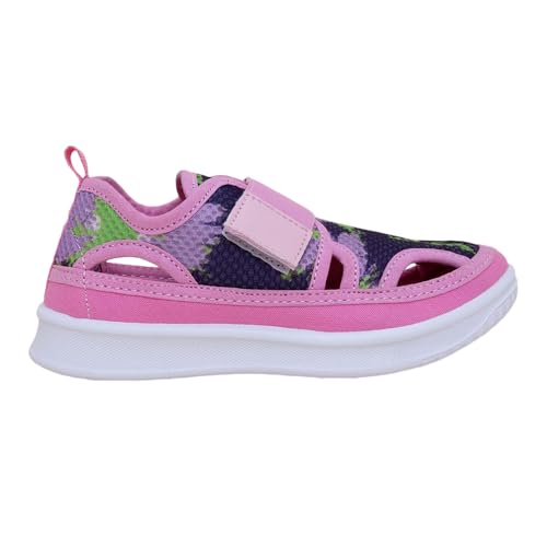 Hopscotch Girls Mesh Printed Round Toe Sneakers in Pink Color,UK:12
