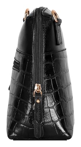 eske Gratia Genuine Leather Printed Womens Mini Shoulder Bag with Detachable Sling Strap