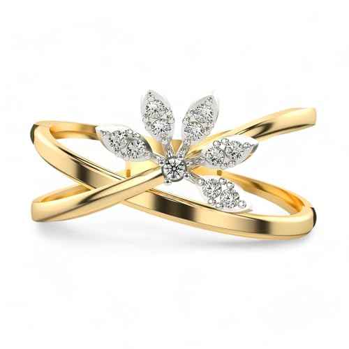 VALANOVA Sterling Silver & Certified Lab Grown Diamond 0.11cts | Ring For Women/Girls | Stylish & Elegant | VGR0049B | Ring Size: 8