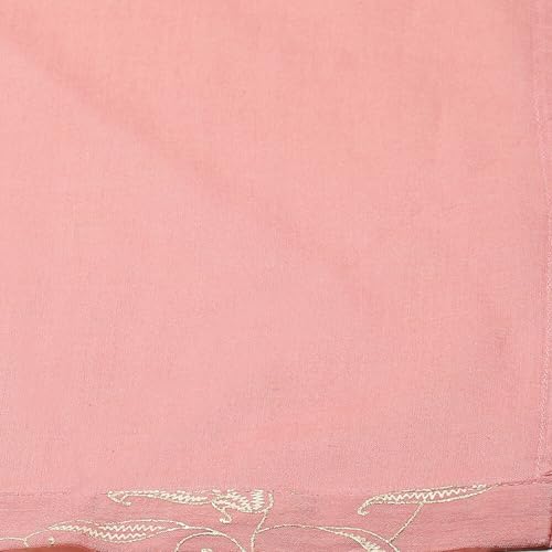 Biba Women Blush Pink Printed Straight Kurta Regular Pants Suit Set_46