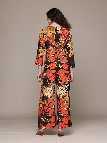 Label RITU KUMAR Black Floriane Jumpsuit