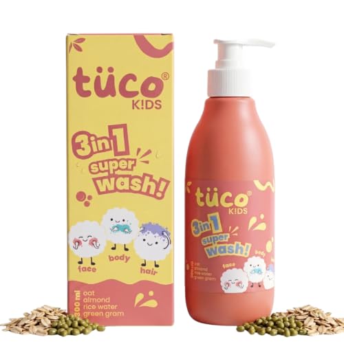 Tuco Kids Body Wash, Shampoo & Face Wash, 3-in-1, 300 ml