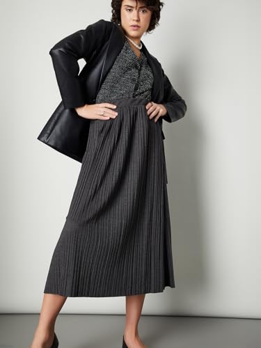 Max Viscose Western Skirt Grey