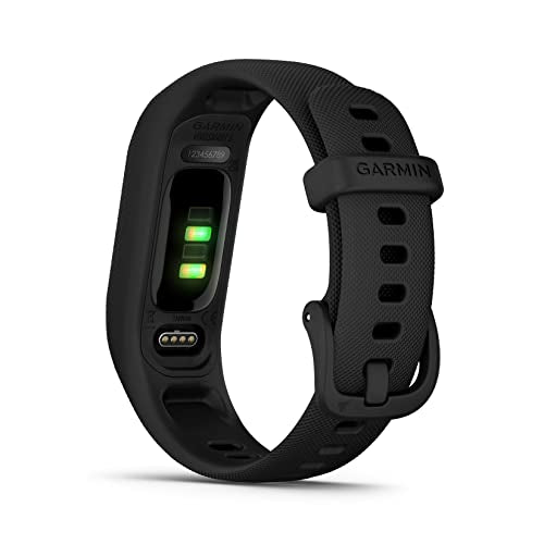 Garmin Vivosmart 5 with OLED Display, Health and Fitness Tracker,SPO2 and 24/7 Heart Rate, Battery Upto 7 Days, Advance Sleep Monitoring and Stress Tracking, 5ATM Water Rating - Black with Large Band