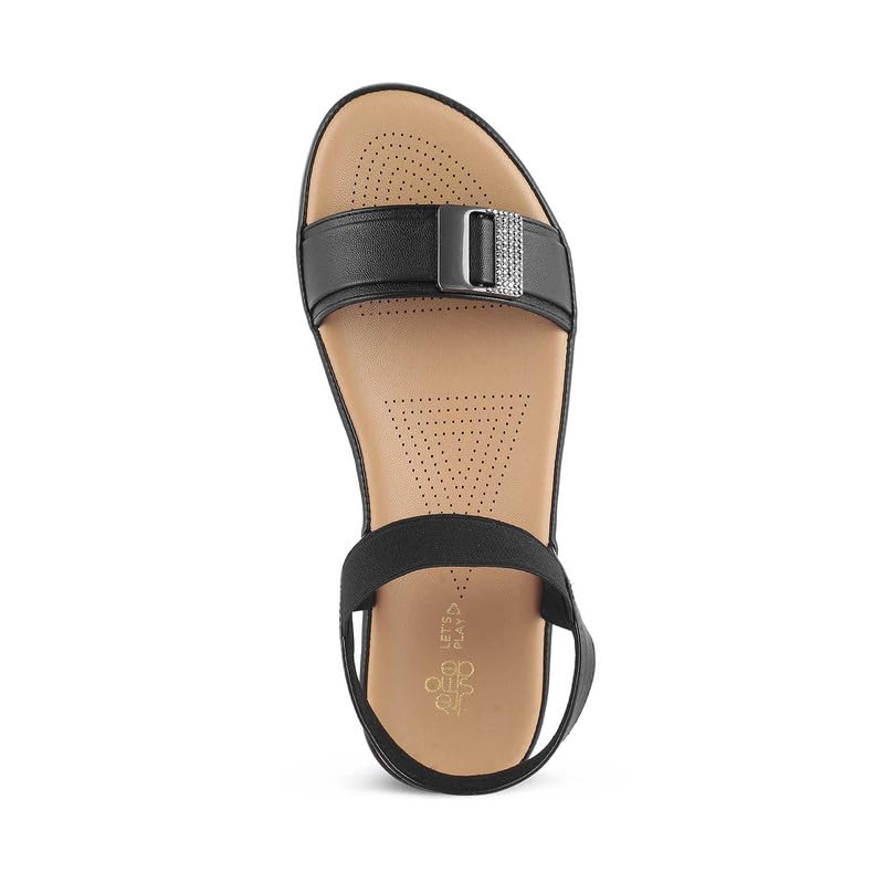 tresmode 239-STEPI BLACK SMART CASUAL FLATS EU/38 UK/5