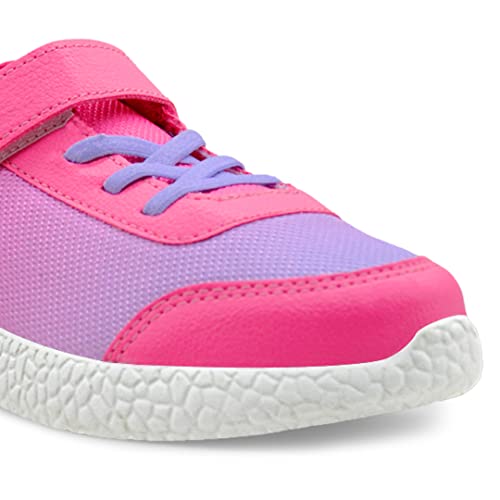 KazarMax Unisex-Child Pink & Purple Sports Shoes -3 UK