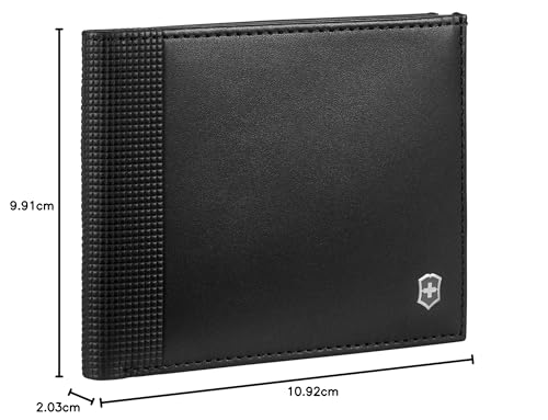 Victorinox Altius Alox, Bi-Fold Leather Wallet with RFID Protection for Men, Black (611570)