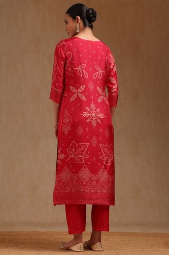 Soch Women's Russian Silk Kurta Set (SMUA5KS1026_Red