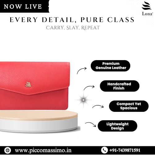 Lona Premium Minimalist Leather Clutch – Envelope Silhouette with Subtle Chain Detailing for Modern Elegance