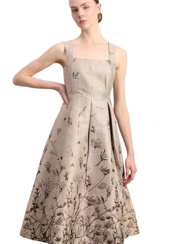 VERO MODA Women's Fit and Flare Beige Dress