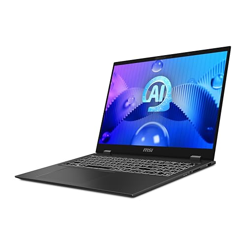 MSI Prestige 16 AI Studio,Intel Core Ultra 9 185H,Built-in AI,41CM UHD+ OLED Thin and Light Laptop(32GB/1TB NVMe SSD/Windows 11 Home/NVIDIA GeForce RTX 4060, GDDR6 8GB/Stellar Grey/1.9Kg),B1VFG-069IN