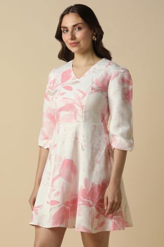 Women White Print Casual Dress