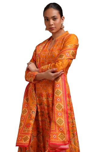 Soch Women's Silk Blend Salwar Suit (EWS5CD21399_Orange