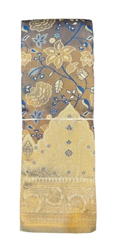 SREE KUMARAN Women's Kanchipuram Kubera Silk Pure Pattu Sarees With Blouse (VSK138-2) (VSK176-6)