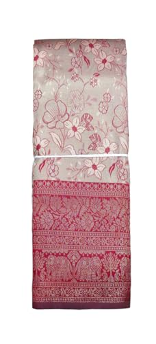SREE KUMARAN Women's Kanchipuram Kubera Silk Pure Pattu Sarees With Blouse (VSK274-1)
