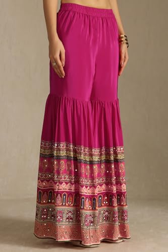 Soch Women's Crepe Salwar Suit Set (OWA5CD22210_Fuchsia