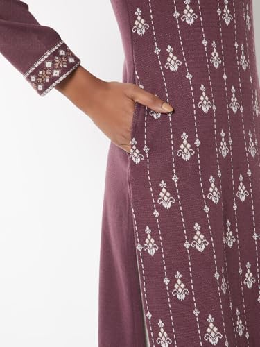 Max Women's Acrylic Regular Kurta (BBWKWI25EN_Violet