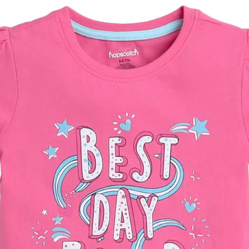 Hopscotch Girls All-Over Print T-Shirts - Pack of 5 In Multi Color for Ages 3-4 Years