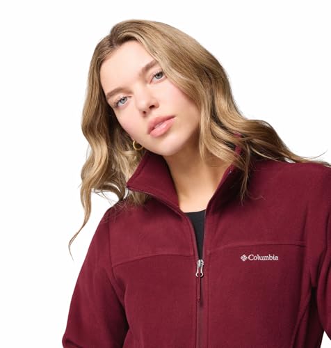 Columbia Women Maroon Fast Trek II Fleece Jacket, XS