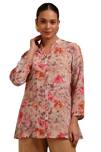 Soch Womens Multicolour Crepe Floral Print Tunic