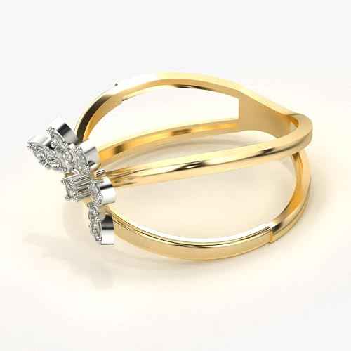 VALANOVA Sterling Silver & Certified Lab Grown Diamond 0.11cts | Ring For Women/Girls | Stylish & Elegant | VGR0049B | Ring Size: 8