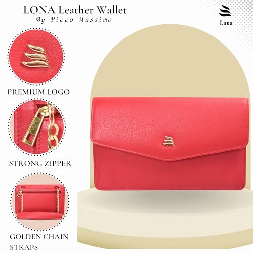 Lona Premium Minimalist Leather Clutch – Envelope Silhouette with Subtle Chain Detailing for Modern Elegance