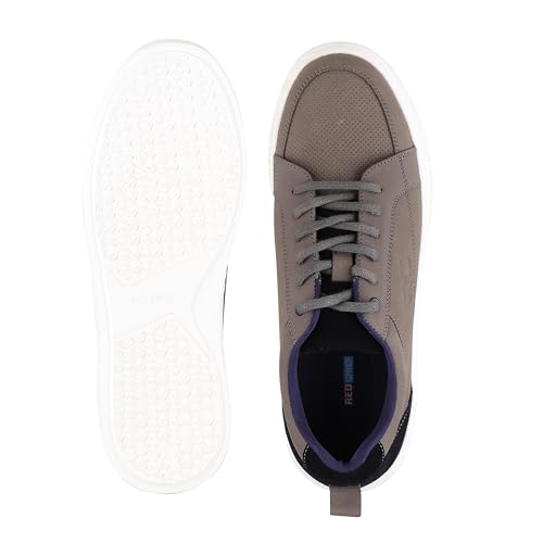 Red Chief Men's Casual Lace-Up Leather Shoes – Everyday Style with Premium Comfort | RC3966 005 | Gray | UK8