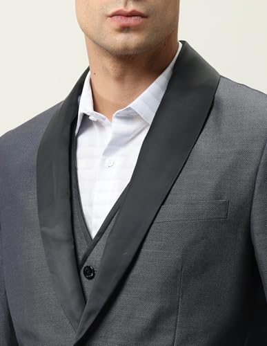 Arrow Men's Shawl Collar Tailored Fit Suit (ARAJSU5515_Grey_46)