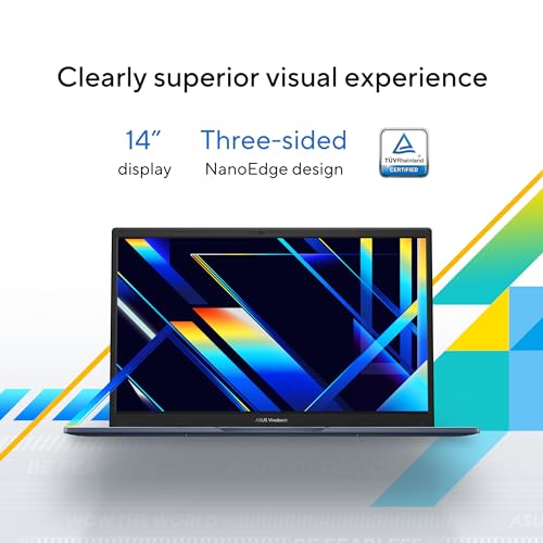 ASUS Vivobook 14, (i5 14th Gen) Intel Core 5 120U, Thin & Light Laptop(16GB RAM/512GB SSD/FHD/14/60Hz/Fingerprint Reader/M365 Basic (1Year)*/Office Home 2024/Silver/1.4 Kg) X1404VAP-EB541WS