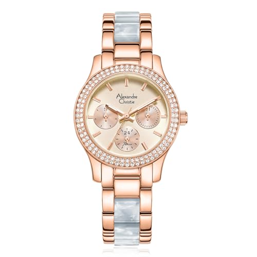 Alexandre Christie 2932BFB Women's Multi-Function Quartz 33mm (Beige)